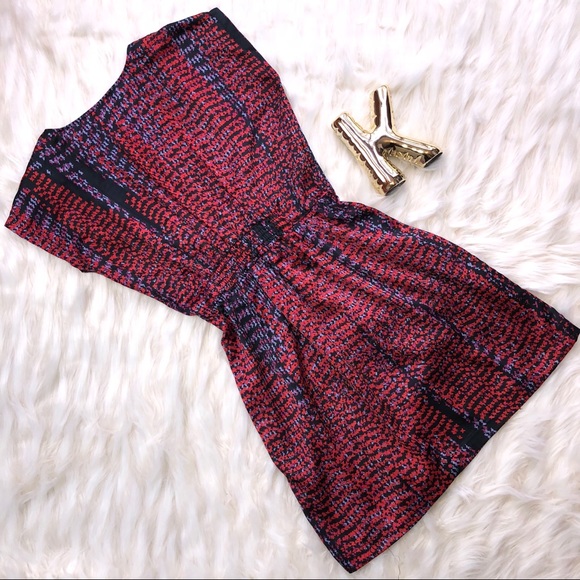 Aqua red and blue minidress - Picture 2 of 5